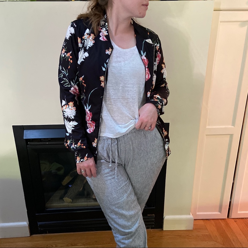 Floral Bomber Jacket